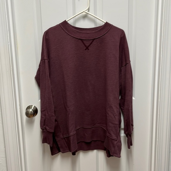 Aerie Oversized Sweater Maroon Medium - Picture 1 of 3
